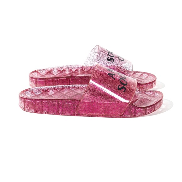 NEW Anti-Social Social Club Glitter Slide Sandals - Picture 3 of 8